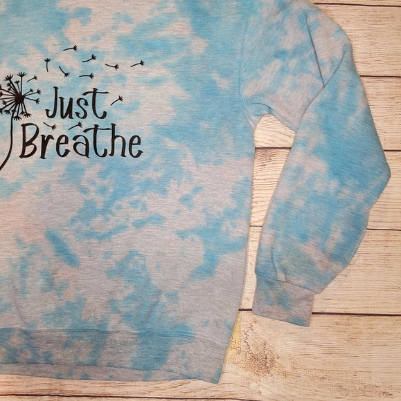 Tie dyed Just Breathe graphic sweatshirt - Picture 4 of 9